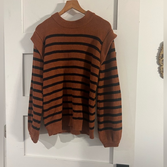 Orange Striped Sweater - Picture 1 of 2